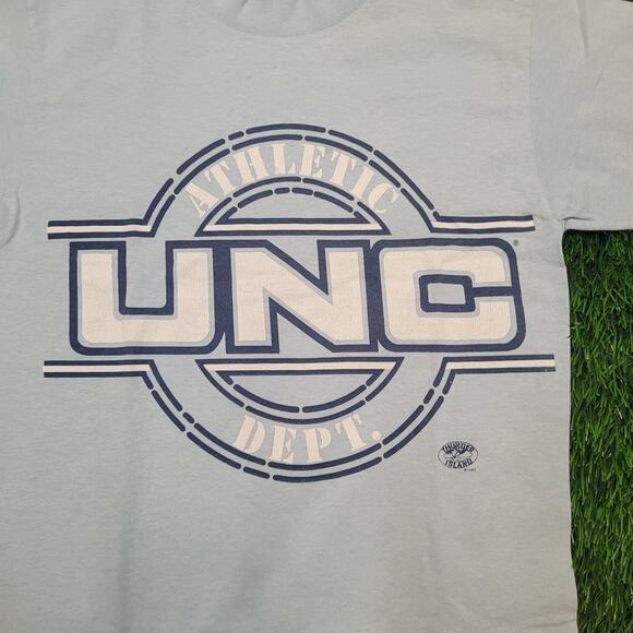VTG 80s UNC North Carolina T-Shirt Mens XS Shrunken Fit Slim Fit Jordan Era - Picture 2 of 9